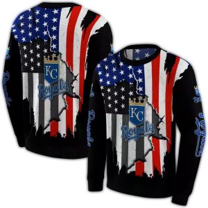 Kansas City Royals American Pride All Over Print Sweatshirt