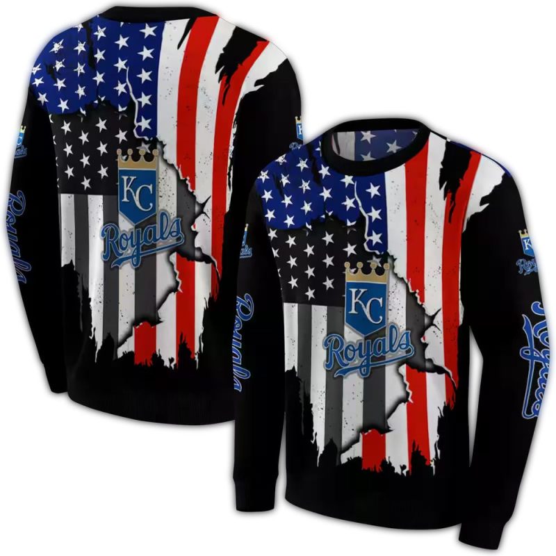 Kansas City Royals American Pride All Over Print Sweatshirt 1