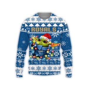 Kansas City Royals Baby Yoda Star Wars Christmas Sweatshirt