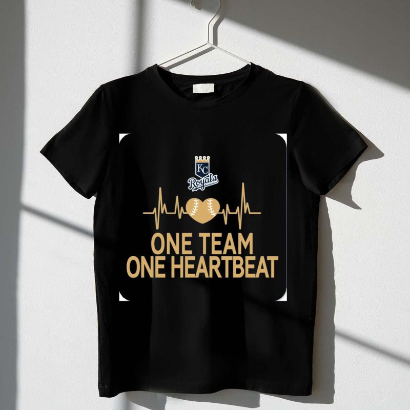 Kansas City Royals Baseball Heartbeat One Team One Heartbeat T Shirt t shirt 1 1