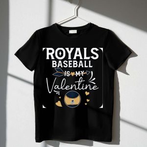Kansas City Royals Valentine'S T-Shirt With Heart And Arrow Design