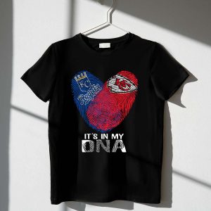 Kansas City Royals Chiefs Dna Fingerprint Heart T-Shirt For Fans