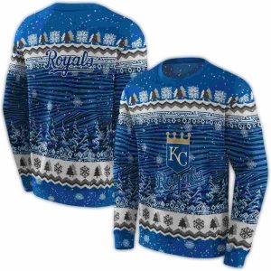 Kansas City Royals Christmas Trees All Over Print Sweatshirt