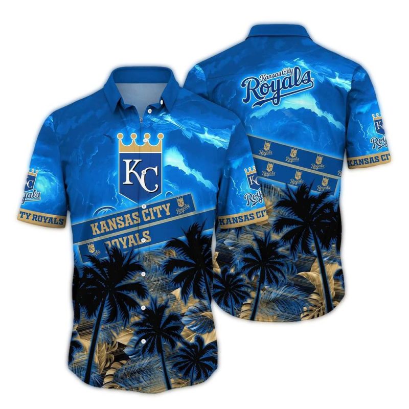 Kansas City Royals Coconut Sunset Tropical Summer Vacation Hawaiian Shirt 1
