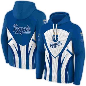 Kansas City Royals All-Over Print Hoodie With Concentric Lines Design