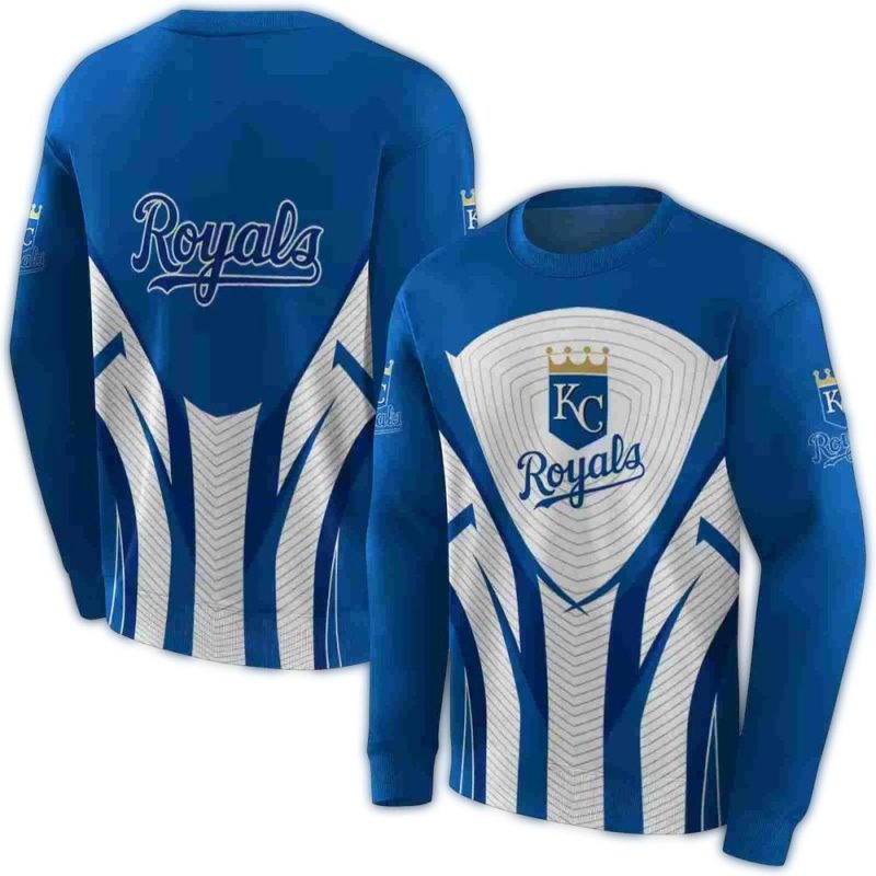 Kansas City Royals Concentric Lines All Over Print Sweatshirt 1