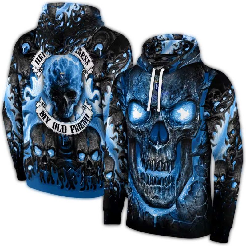 Kansas City Royals Demonic Skull All Over Print Hoodie 1