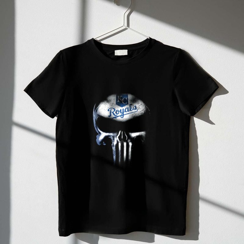 Kansas City Royals Fans Punisher Skull KC T Shirt t shirt 1 1