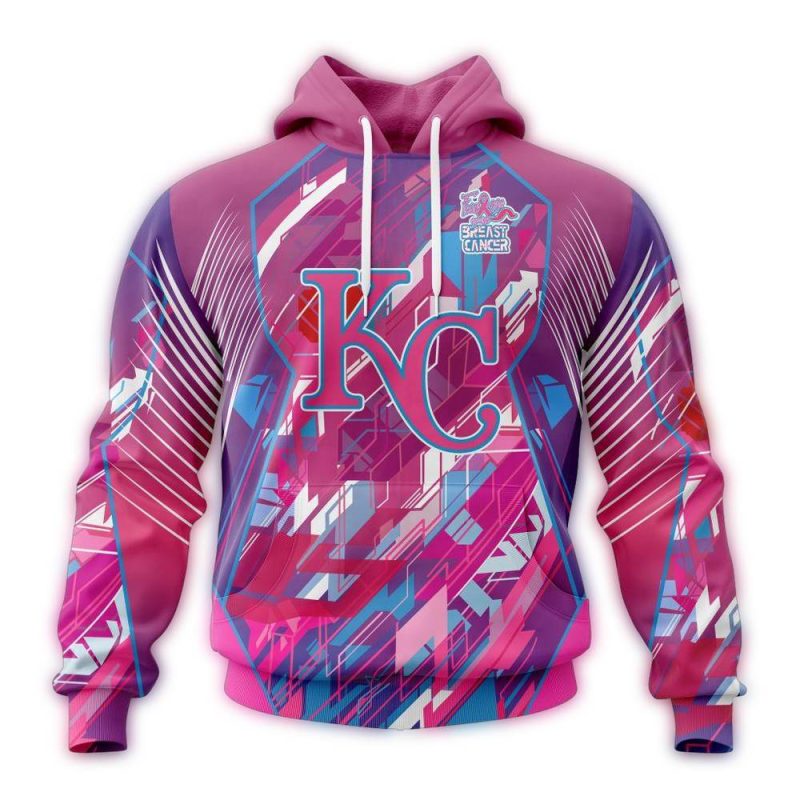 Kansas City Royals Fearless Against Breast Cancer All Over Print Hoodie 1