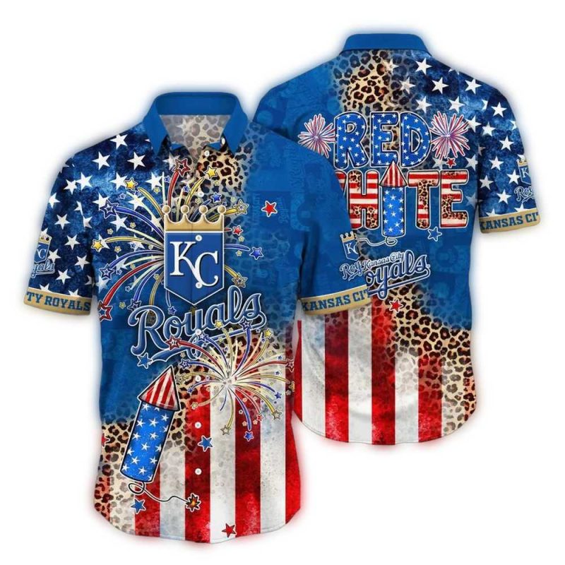 Kansas City Royals Fireworks Stars Hawaiian Shirt 1