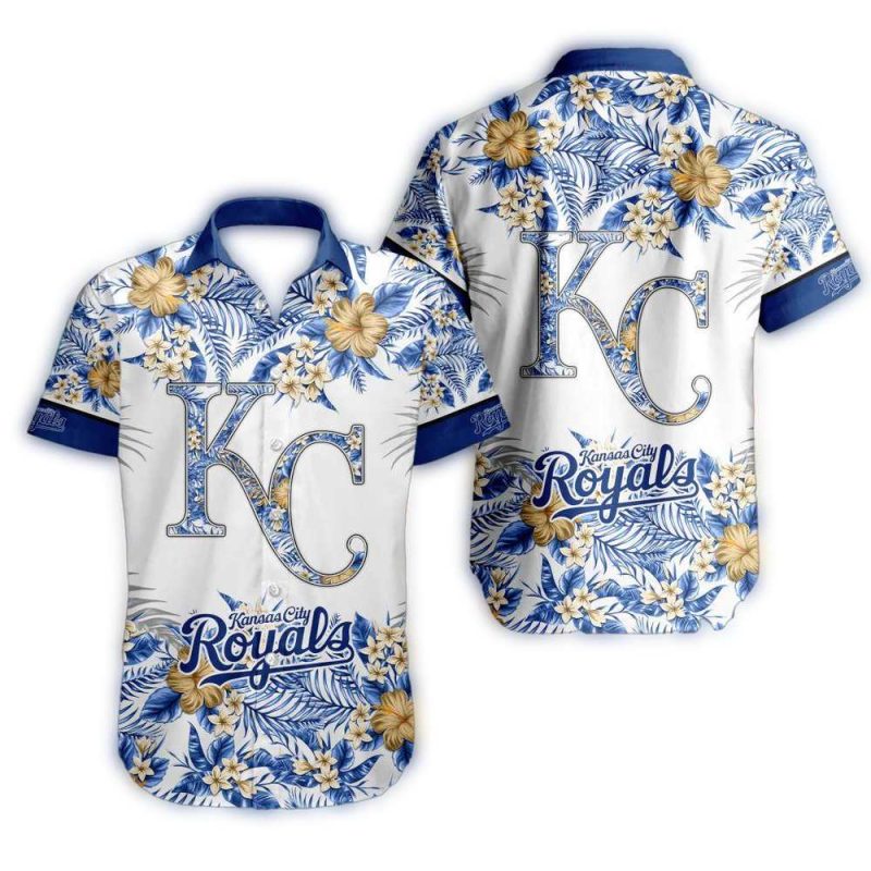Kansas City Royals Floral Flower Summer Vacation Hawaiian Shirt 1