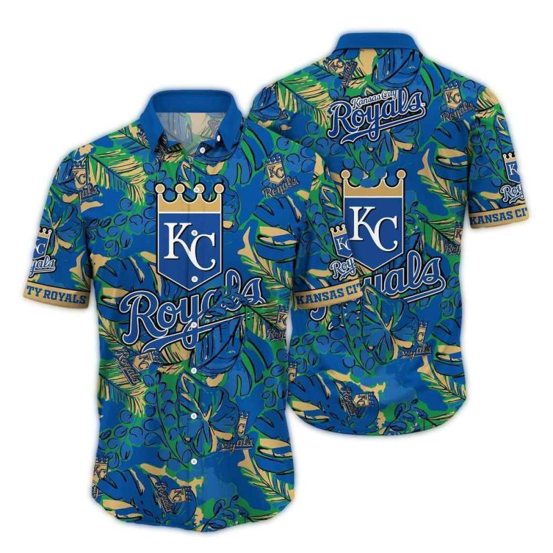 Kansas City Royals Floral Leafs Vintage Pattern Hawaiian Shirt 1