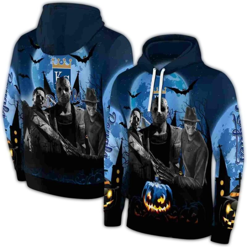 Kansas City Royals Friends Horror Halloween Vibes All Over Print Hoodie 1