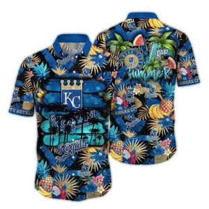 Kansas City Royals Tropical Hawaiian Shirt With Fruit Pattern Design