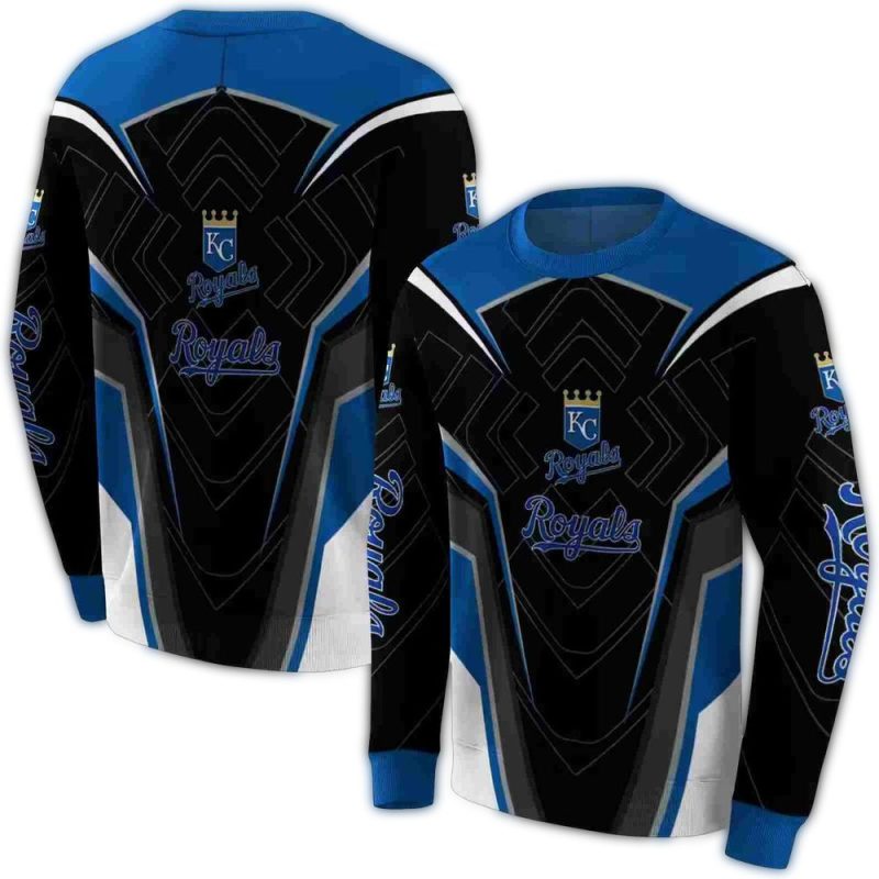 Kansas City Royals Futuristic Pattern All Over Print Sweatshirt 1