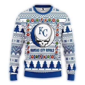 Kansas City Royals Grateful Dead Ugly Christmas Sweater For Fans