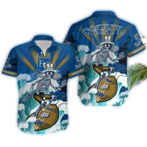 Kansas City Royals Grateful Dead Surf-Inspired Hawaiian Shirt