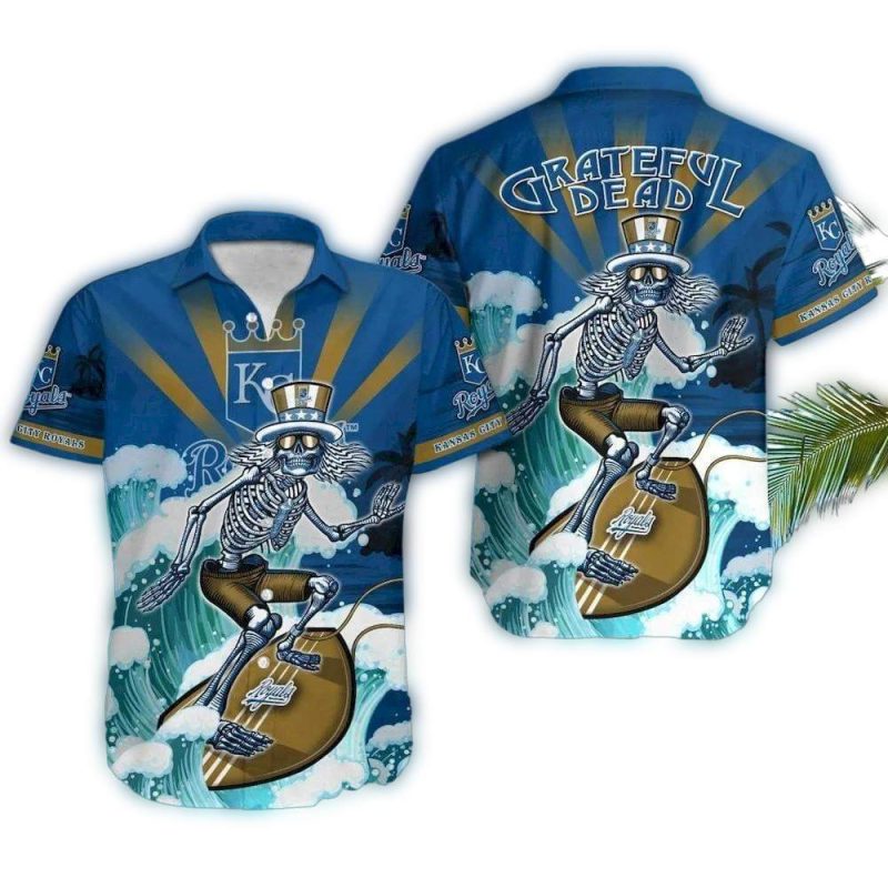Kansas City Royals Grateful Dead Surf Hawaiian Shirt 1