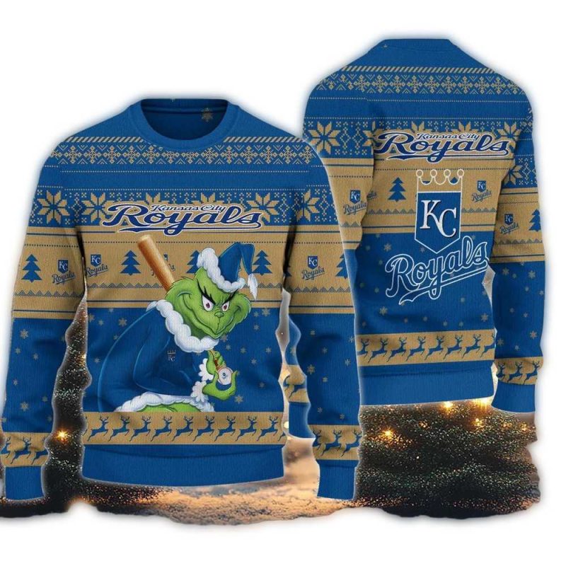 Kansas City Royals Grinch Stolen Christmas Ugly Sweater 1