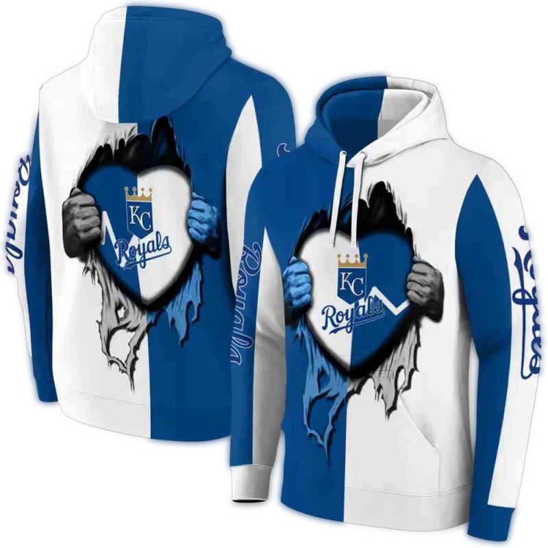 Kansas City Royals Heartbeat Graphic All Over Print Hoodie 1