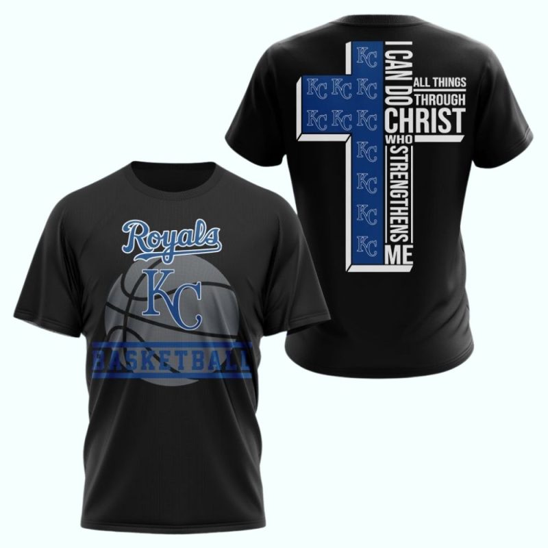 Kansas City Royals I Can Do Christ All Things Through All Over Print T Shirt 1