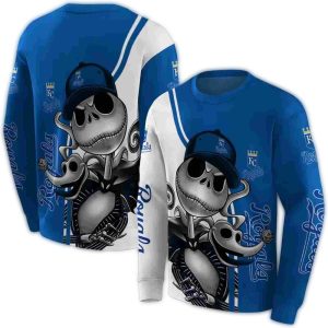Kansas City Royals Jack Skellington All Over Print Sweatshirt