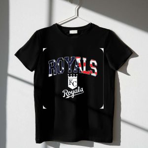 Kansas City Royals American Flag Logo T-Shirt For Fans
