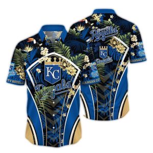 Kansas City Royals Leaf Pattern Hawaiian Shirt For Fans