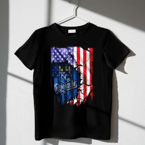 Kansas City Royals American Flag Graphic T-Shirt For Fans