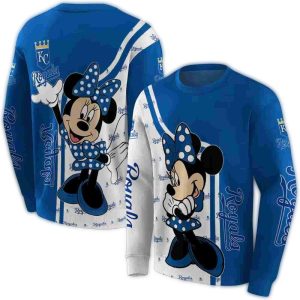 Kansas City Royals Minnie Mouse All Over Print Sweatshirt