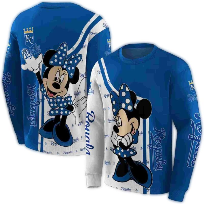 Kansas City Royals Minnie Mouse All Over Print Sweatshirt 1