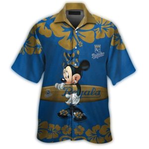 Kansas City Royals Minnie Mouse Tropical Hawaiian Shirt For Beach Days