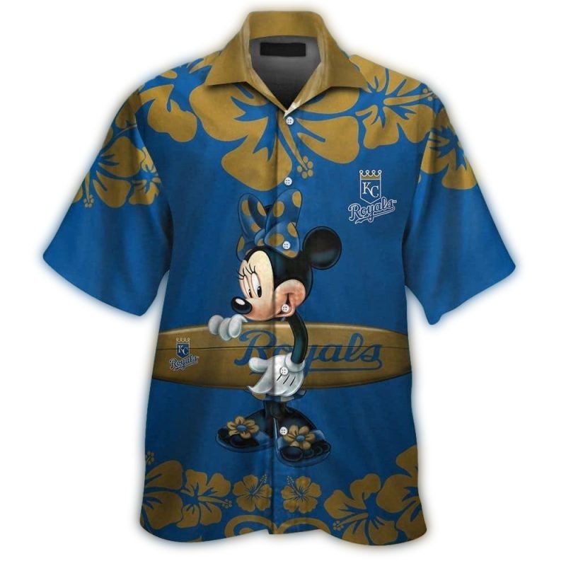 Kansas City Royals Minnie Mouse Surf Beach Tropical Hawaiian Shirt 1