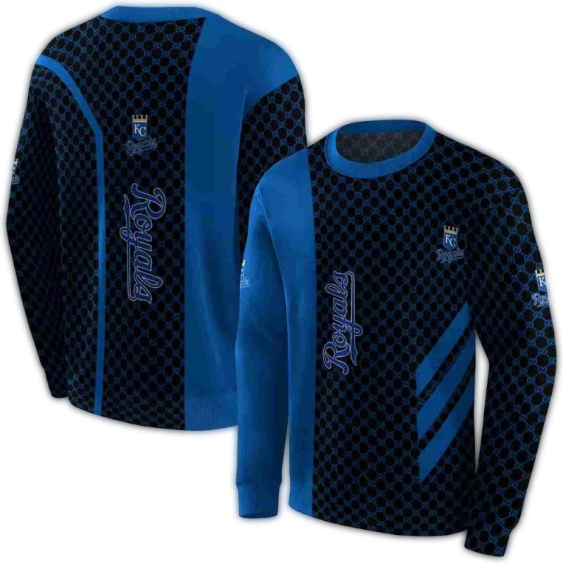 Kansas City Royals Monogram Pattern All Over Print Sweatshirt 1