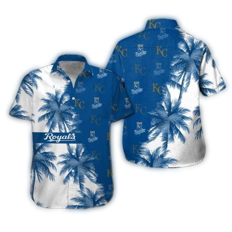 Kansas City Royals Multi Logo and Coconut Tropical Hawaiian Shirt 1