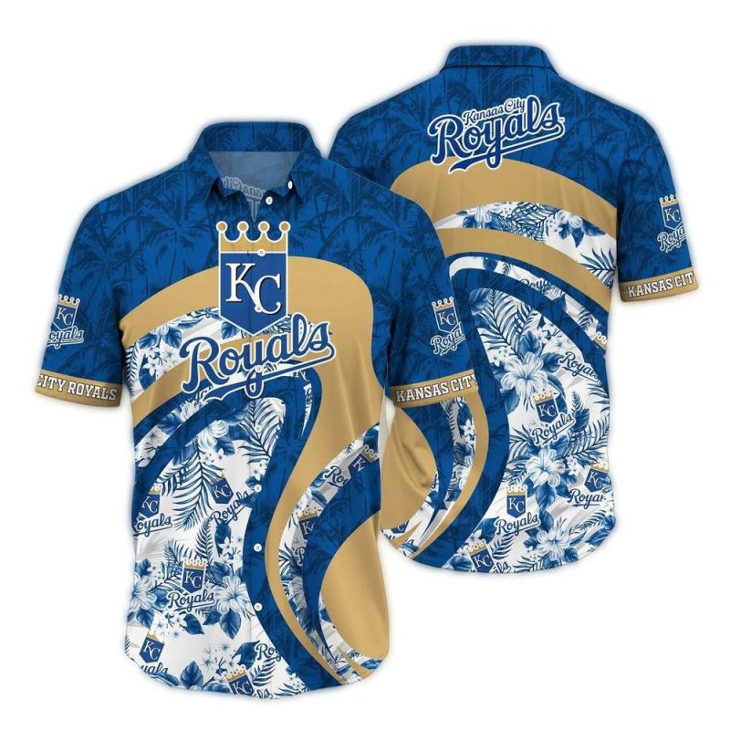 Kansas City Royals Palm Tree Floral Tropical Hawaiian Shirt 1