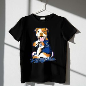 Kansas City Royals Pitbull Mascot Playful Baseball T-Shirt For Fans