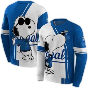 Kansas City Royals Playful Snoopy All Over Print Sweatshirt