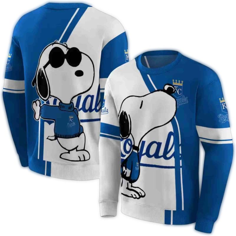 Kansas City Royals Playful Snoopy All Over Print Sweatshirt 1