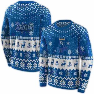 Kansas City Royals Reindeer Motif All Over Print Sweatshirt