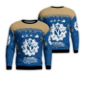Kansas City Royals Ugly Sweater With Reindeer And Snowy Night Design