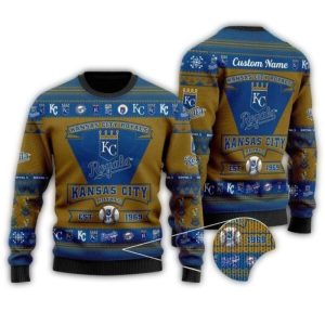 Kansas City Royals 1969 Retro Logo Ugly Sweater For Fans
