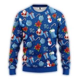 Kansas City Royals Santa Snowman Christmas Ugly Sweater For Fans