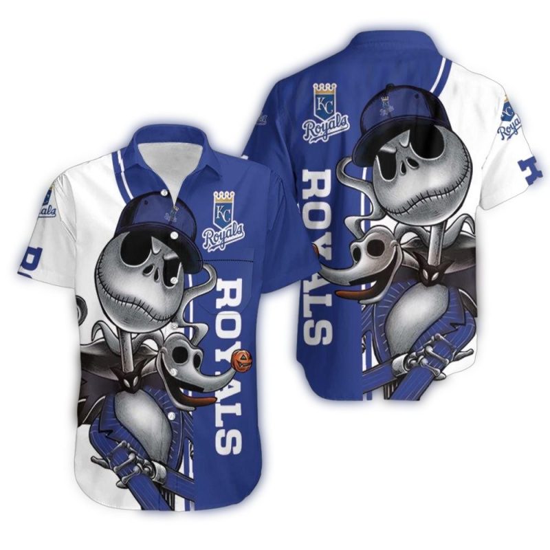Kansas City Royals Skeleton Baseball Hawaiian Shirt 1