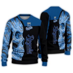 Kansas City Royals Skull Swirl Ugly Christmas Sweatshirt