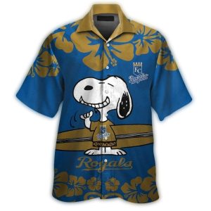 Kansas City Royals Snoopy Surf Tropical Hawaiian Shirt For Fans