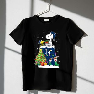 Kansas City Royals Snoopy & Woodstock Christmas T-Shirt For Fans