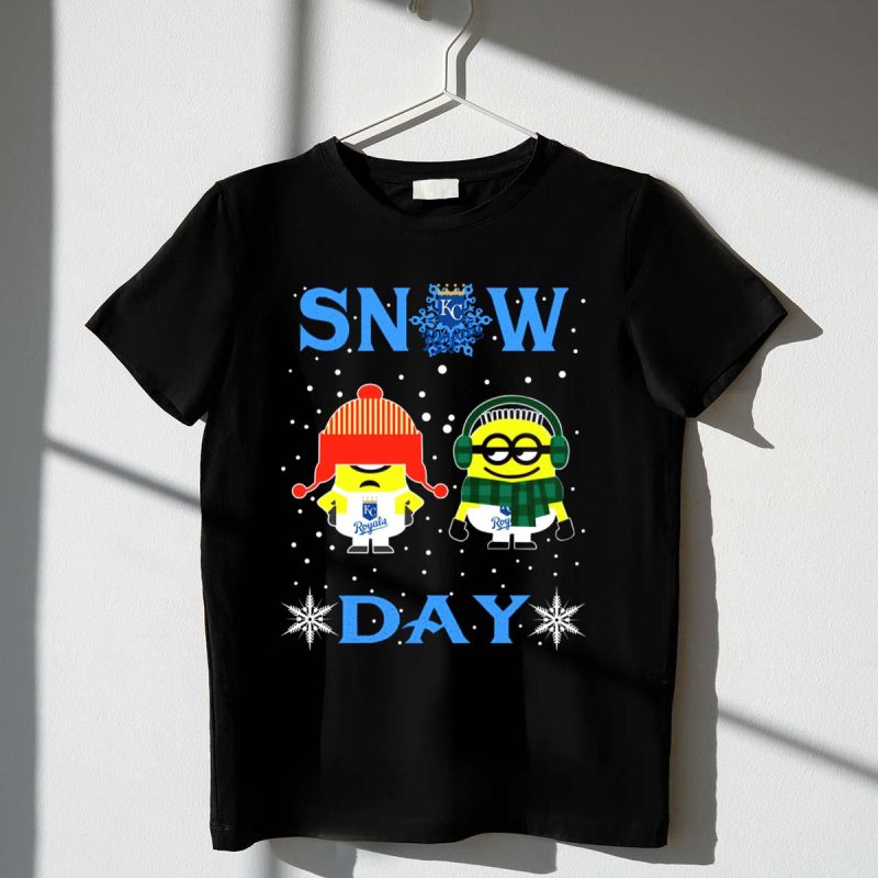 Kansas City Royals Snow Day Minions Winter Fun T Shirt t shirt 1 1