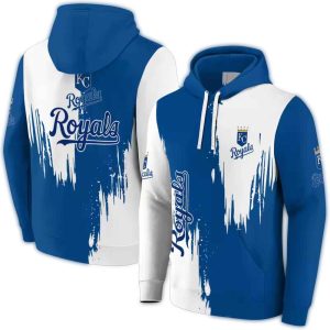 Kansas City Royals Splatter Design All-Over Print Hoodie For Fans