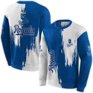 Kansas City Royals Splatter Effect All Over Print Sweatshirt